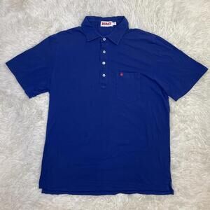Boast Men’s Polo Shirt L Blue Short Sleeve Cotton Embroidered Logo Chest SLD